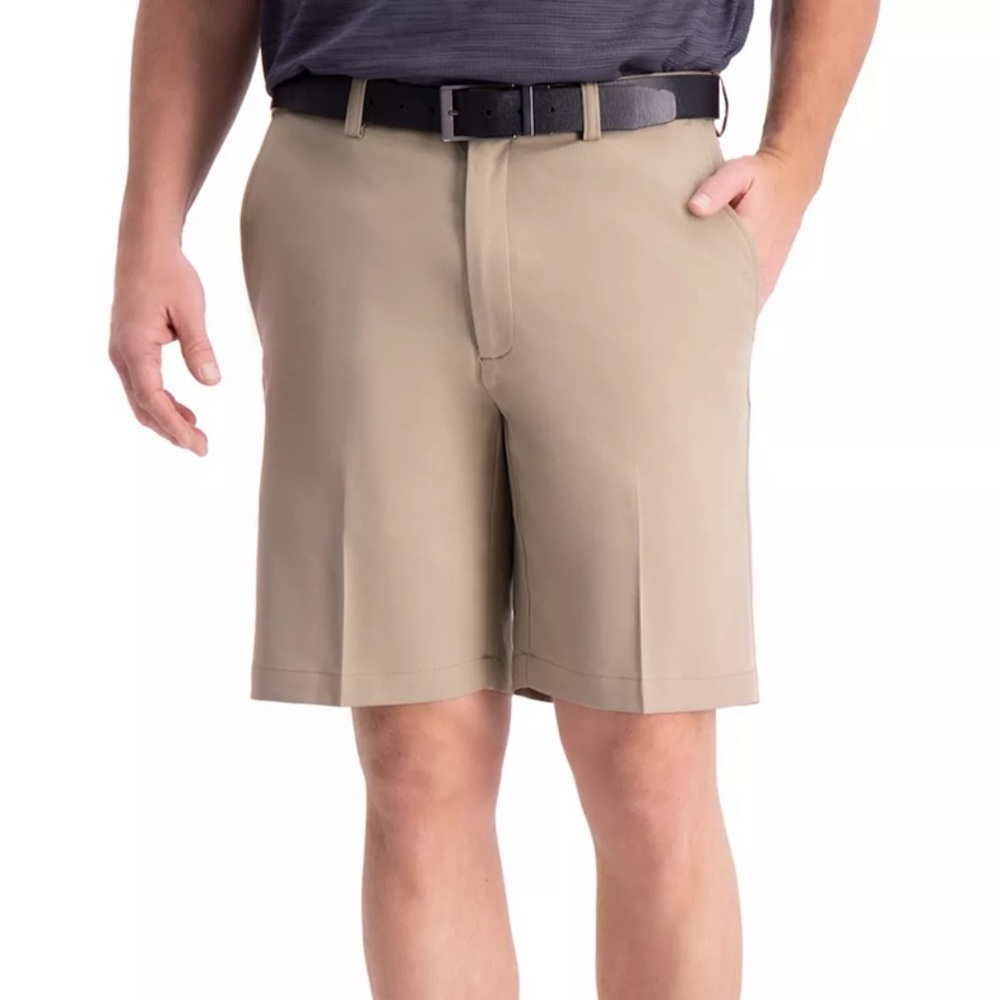 Men's Haggar Cool 18 Pro Khaki/Tan Shorts Sz 44 NWT